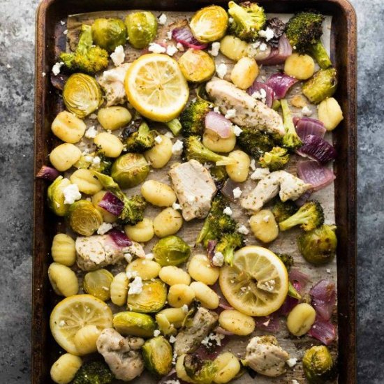 Lemon Chicken Sheet Pan Gnocchi