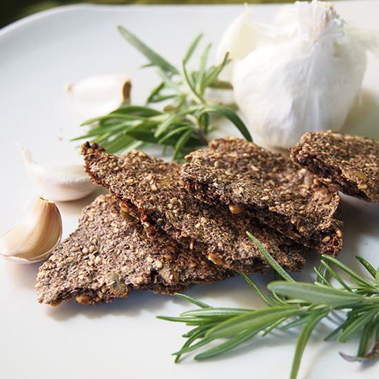 Gluten Free Rosemary Garlic Cracker