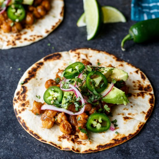 Vegetarian Indian Tacos