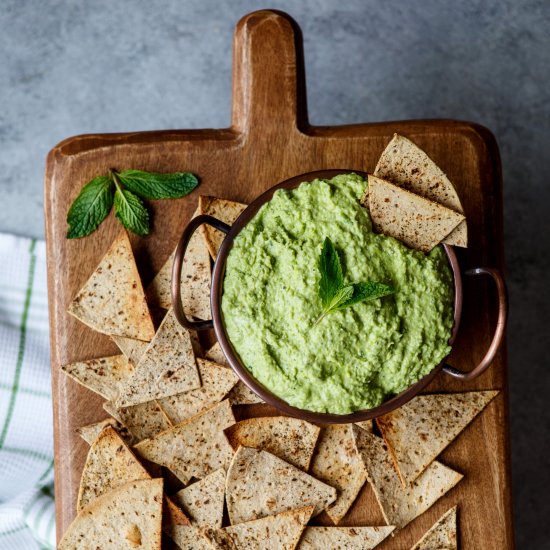 Sweet Pea Goat Cheese Dip