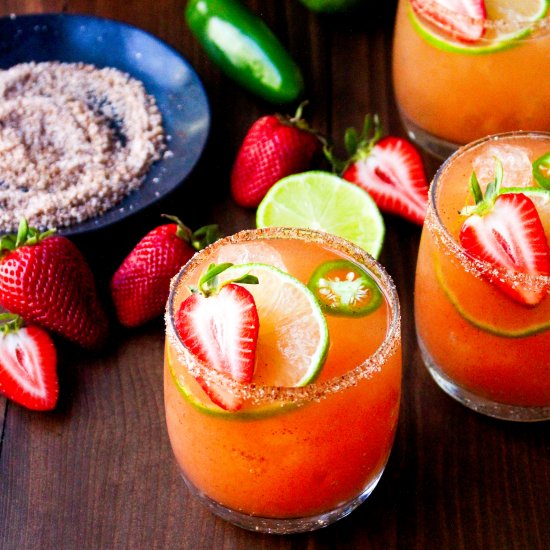 Smoky Strawberry Margaritas