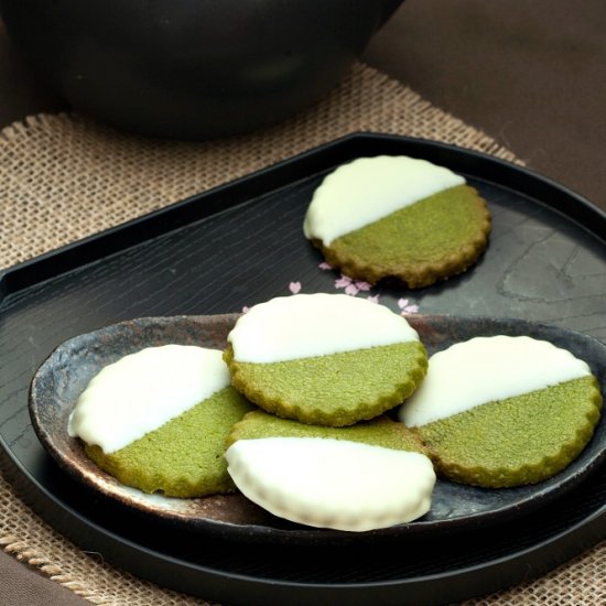 Matcha White Chocolate Shortbread