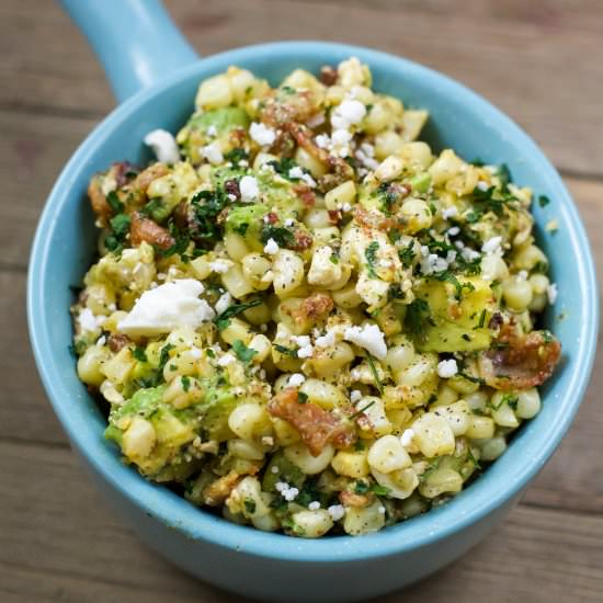 Bacon, Corn, & Avocado Salad