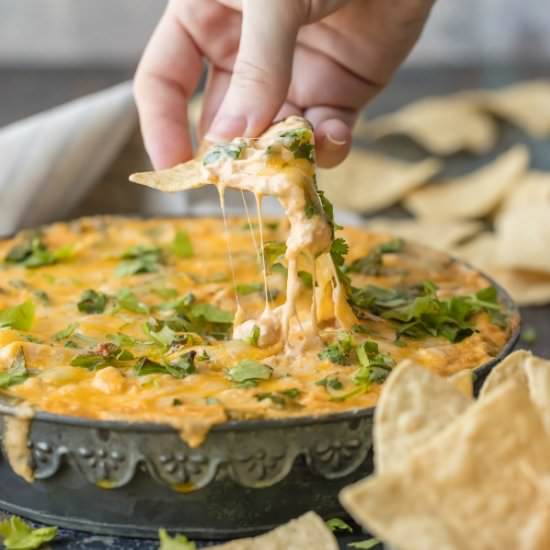 Green Chile Chicken Enchilada Dip