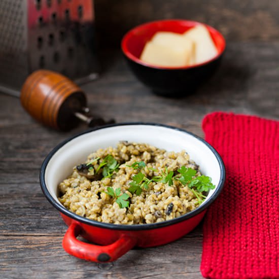 Mushroom Risotto with Turmeric