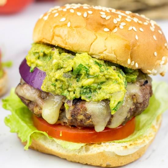 Grilled Guacamole Burgers