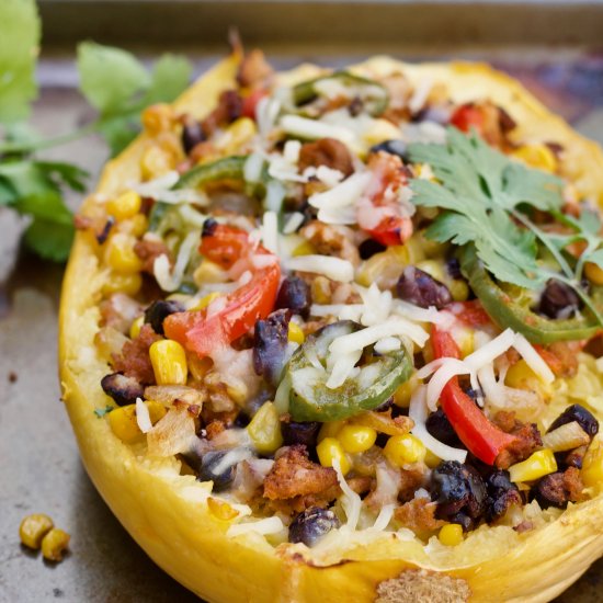 Easy Mexican Spaghetti Squash Boats