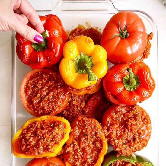 Healthy Family Style Stuffed Pepper