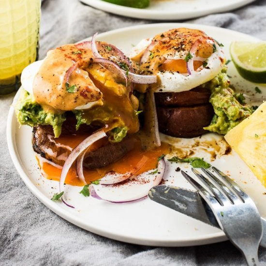 Mexican Sweet Potato Eggs Benedict