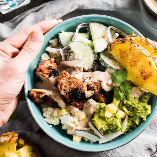 Tropical Thai Chicken Burrito Bowls