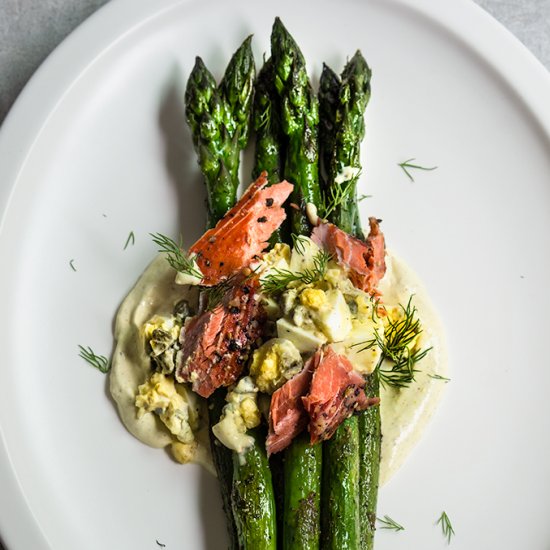 Asparagus + Smoked Salmon Gribiche