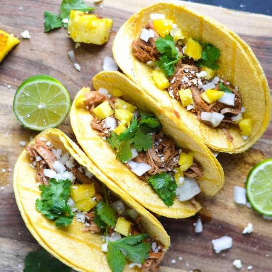 Slow Cooker Al Pastor Tacos