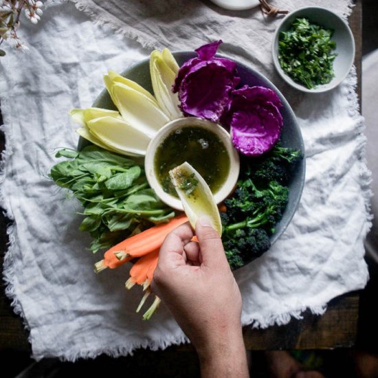 Spring Crudite & Bagna Cauda