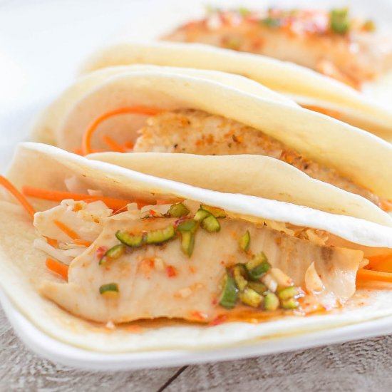 Fish Tacos with Pepper Jelly