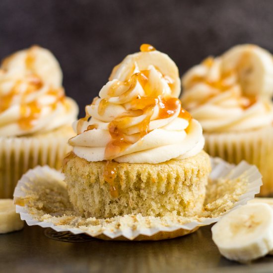 Banana Caramel Cupcakes