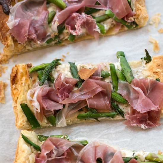 Prosciutto and Asparagus Tarts