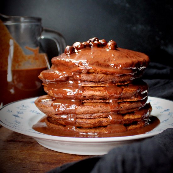 Vegan Double Chocolate Pancakes