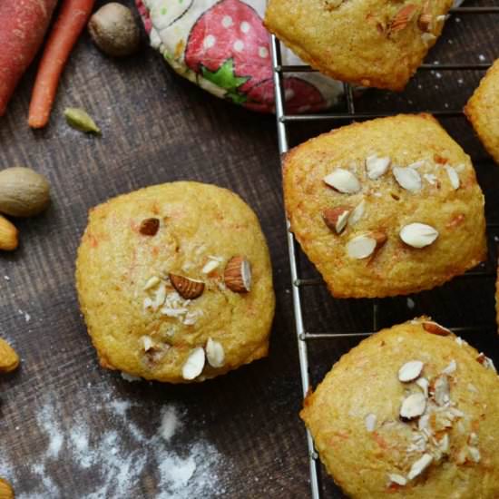 Eggless Carrot Muffins