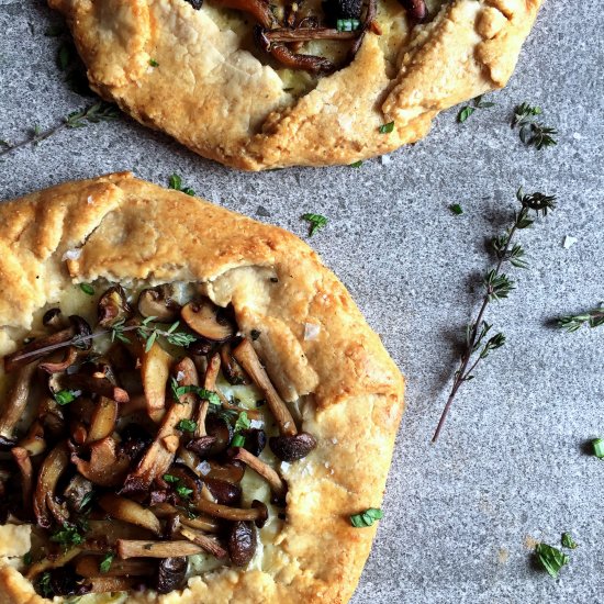 Creamed Leek & Mushroom Galette