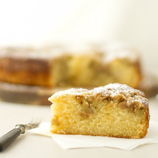 Rhubarb Streusel Cake