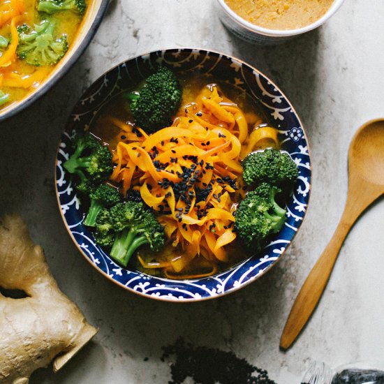 Miso Ginger Broth w/ Sweet Potato