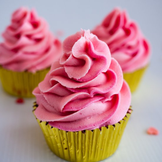 Pink Champagne Cupcakes