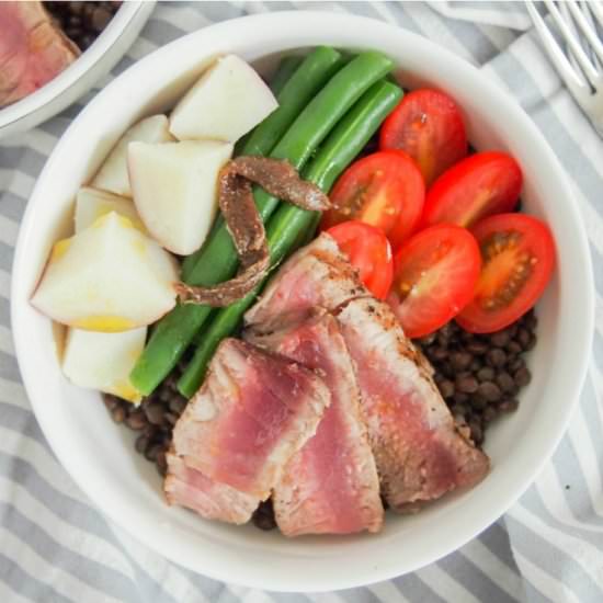 French Lentil Salad Nicoise Style