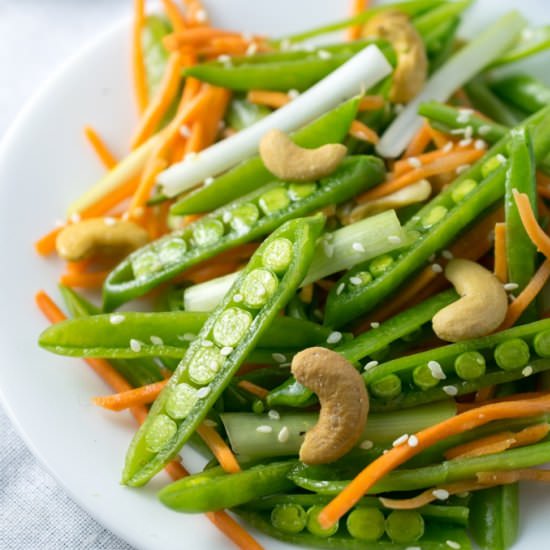 Cashew Sesame Snap Pea Salad