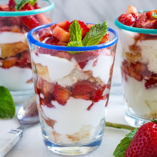 Strawberry Goat Cheese Trifle