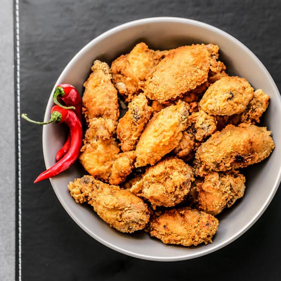 Hot and Spicy Fried Chicken Wings