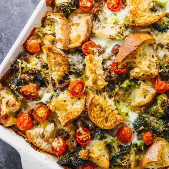 Overnight breakfast strata