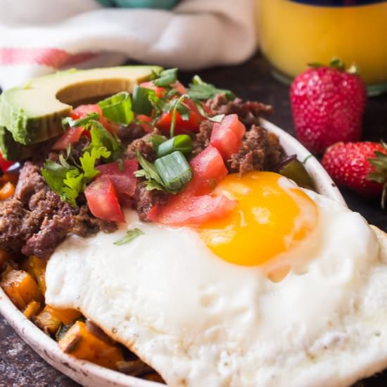 Paleo Breakfast Burrito Bowl