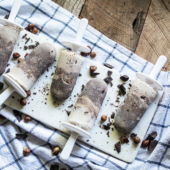 Chocolate Vanilla Fudge Pops