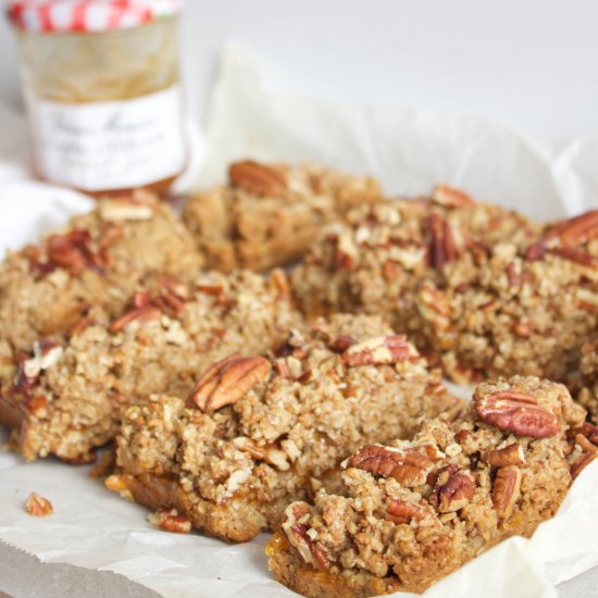 Salted Pecan and Apricot Breakfast Bars