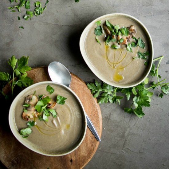 Mushroom & Lentil Soup with Miso