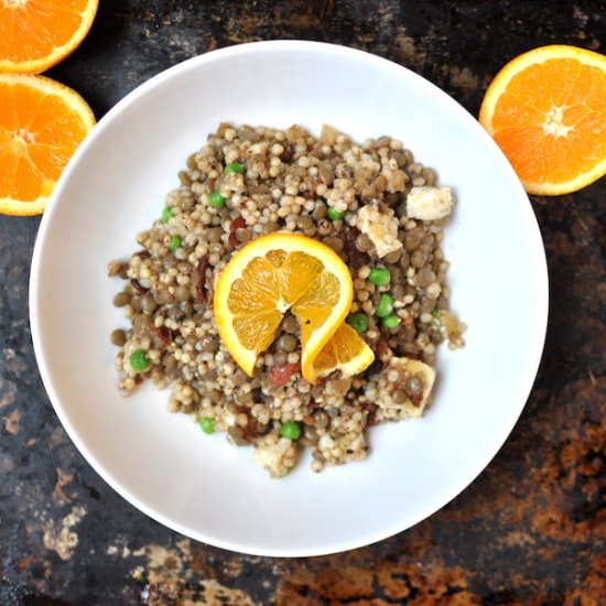 Sorghum, Lentil, and Brie Salad