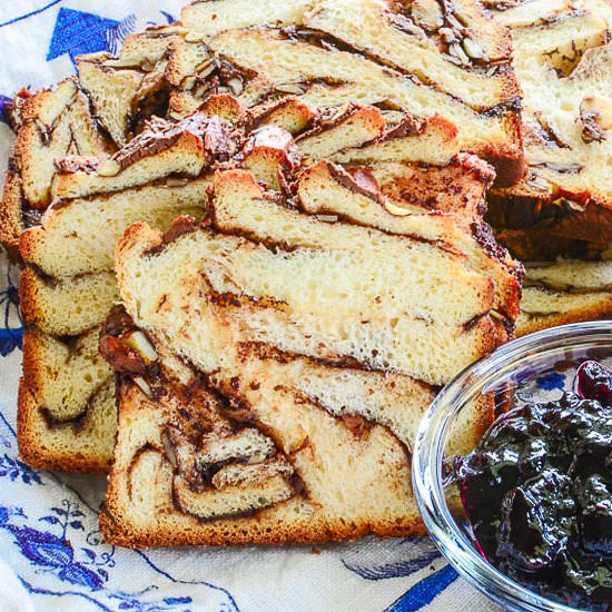 Nutella and Almond Brioche