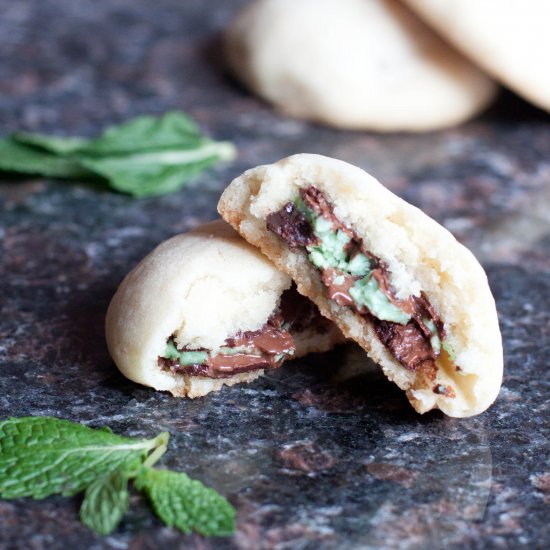 Andes Stuffed Sugar Cookies