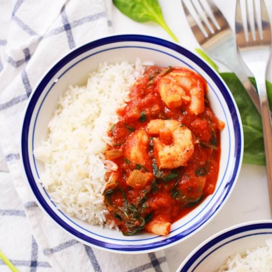 Shrimp & Spinach Curry