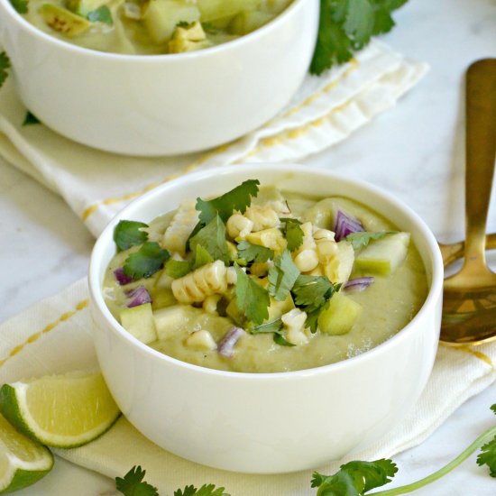 Tomatillo Avocado Gazpacho