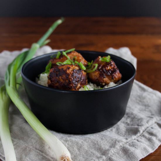 Spicy Korean Pork Meatballs