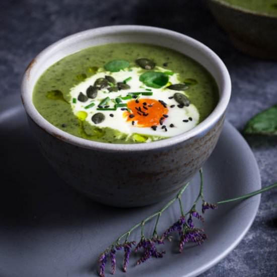 Watercress and sorrel soup