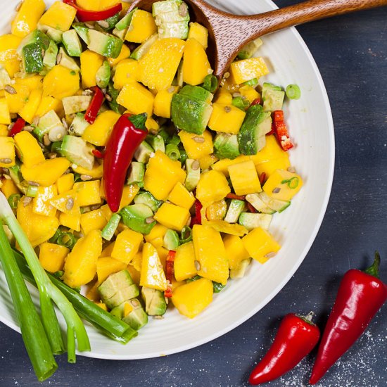 A Rich Spicy Mango-Avocado Salad