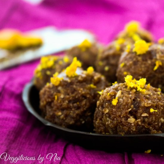 Dates, Cacao and Orange Truffles