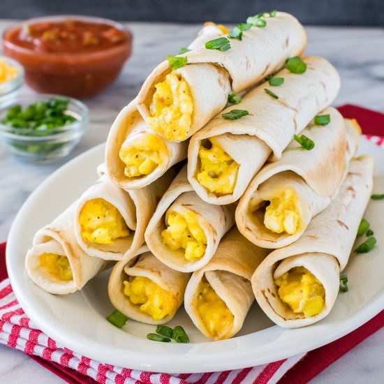 Green Chile Egg Taquitos