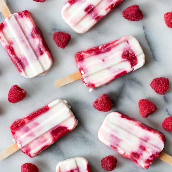 Raspberry Yogurt Popsicles