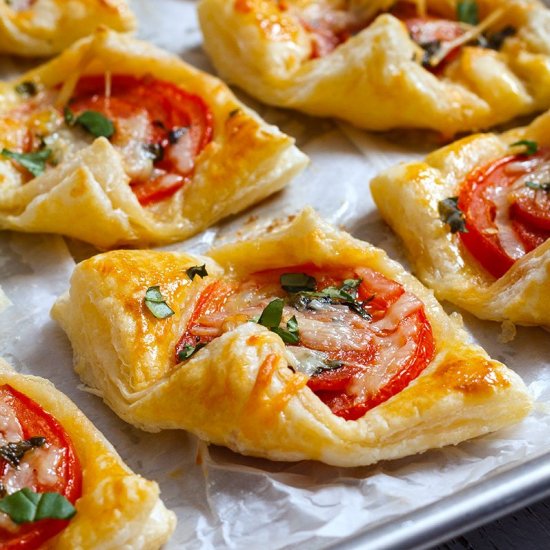 Pepperoni Basil Tomato Puffs