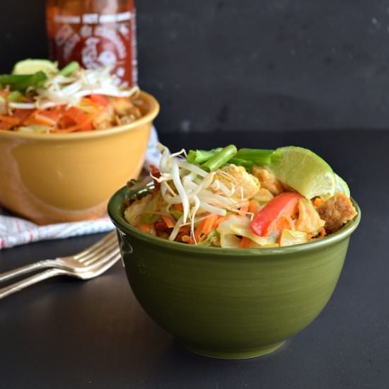 Thai Peanut Chicken & Veggie Bowls