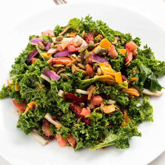 Colorful Kale & Avocado Salad