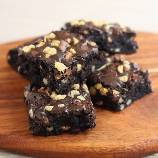 Dark Chocolate Walnut Brownies